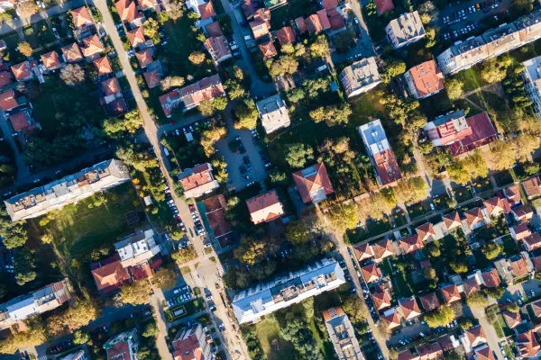 Stock photo of a neighborhood