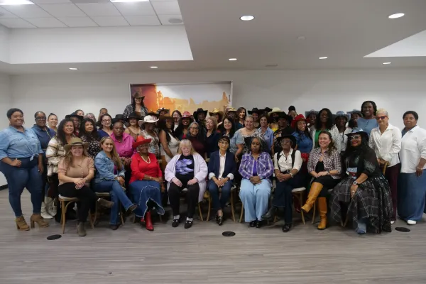 Group photo from women's empowerment brunch