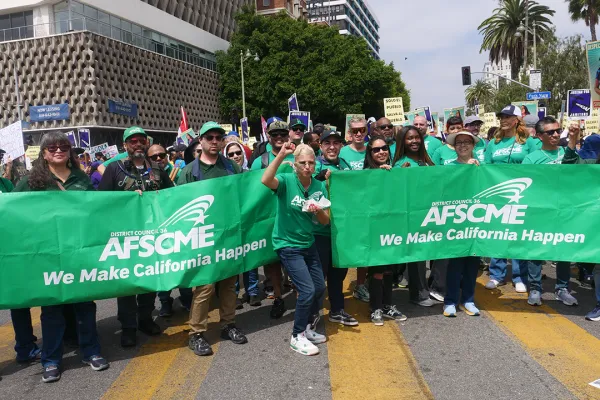 AFSCME District Council 36 members at May Day rally 2026