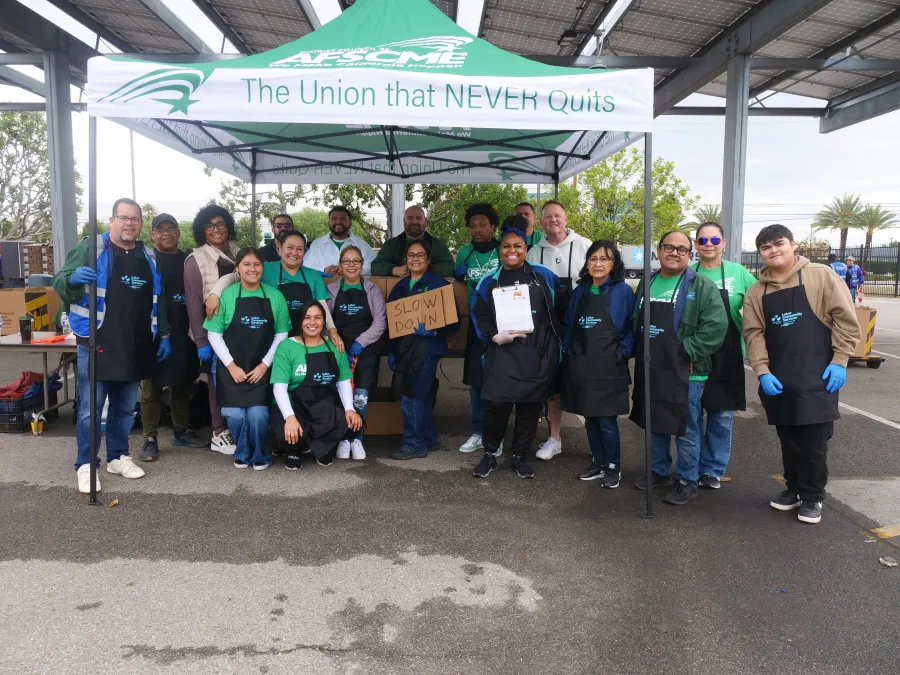 Group photo from LCS Thanksgiving Food Distribution