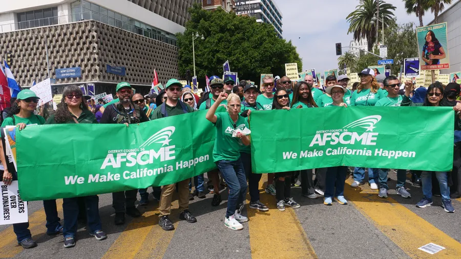 AFSCME District Council 36 members at May Day rally 2026