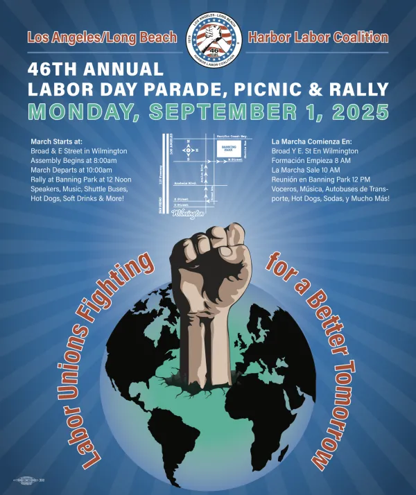 Flyer for the 2025 labor day parade