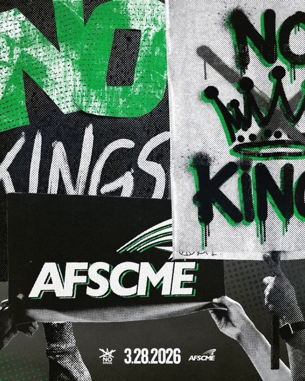 Graphic for No Kings rally