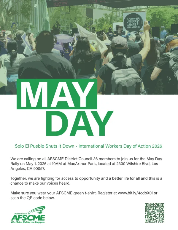 Flyer for May Day Rally